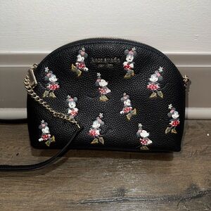 Kate Spade Black Crossbody Bag with Minnie Mouse Design
